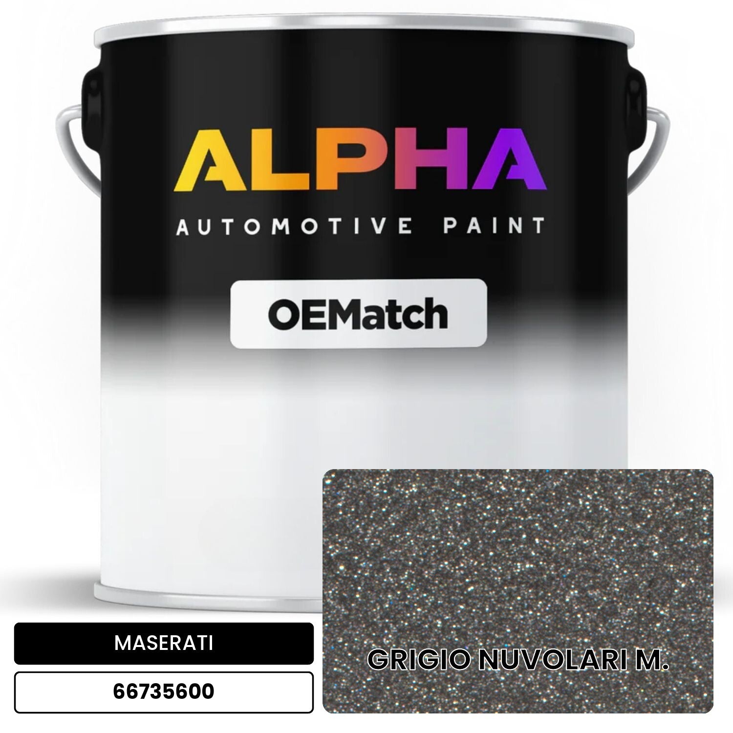 MASERATI GRIGIO NUVOLARI M. 66735600 OEMatch Basecoat