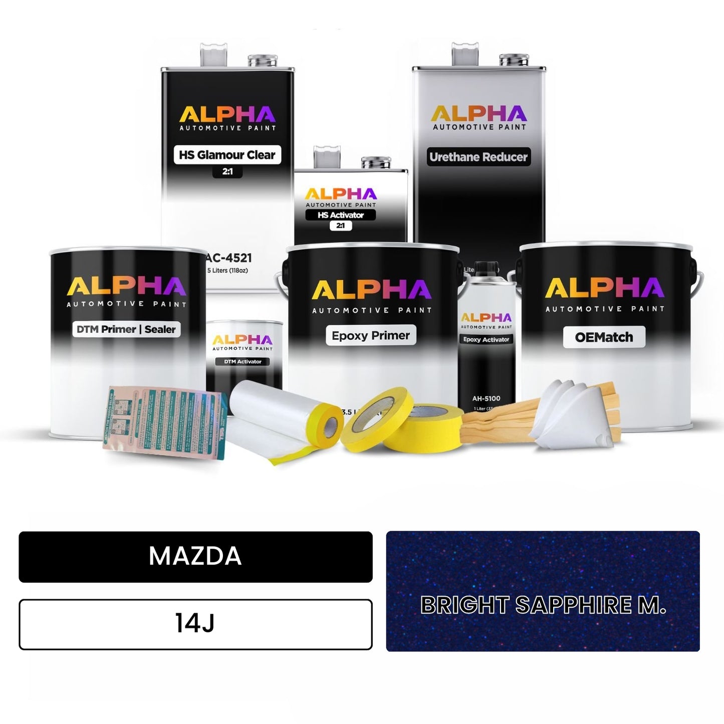 MAZDA BRIGHT SAPPHIRE M. 14J OEMatch Vehicle Paint Kit