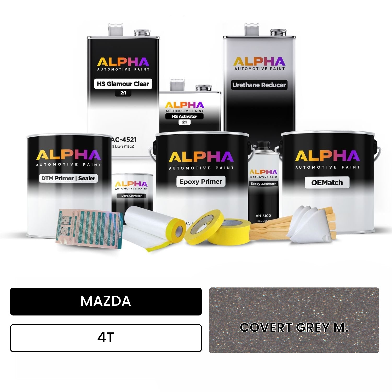 MAZDA COVERT GREY M. 4T OEMatch Vehicle Paint Kit