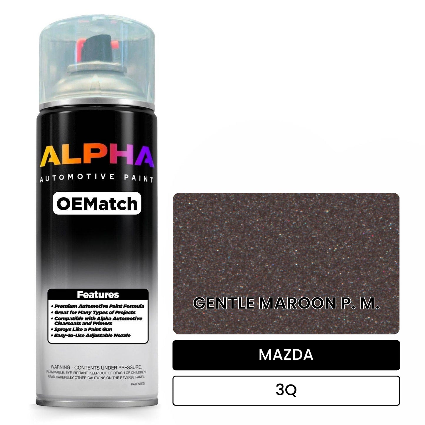MAZDA GENTLE MAROON P. M. 3Q OEMatch Spraycan