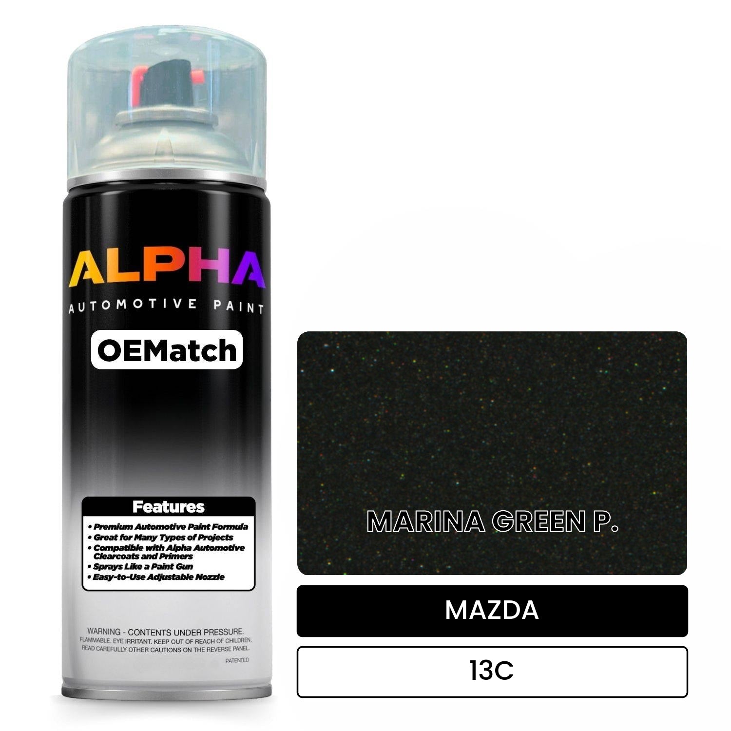 MAZDA MARINA GREEN P. 13C OEMatch Spraycan