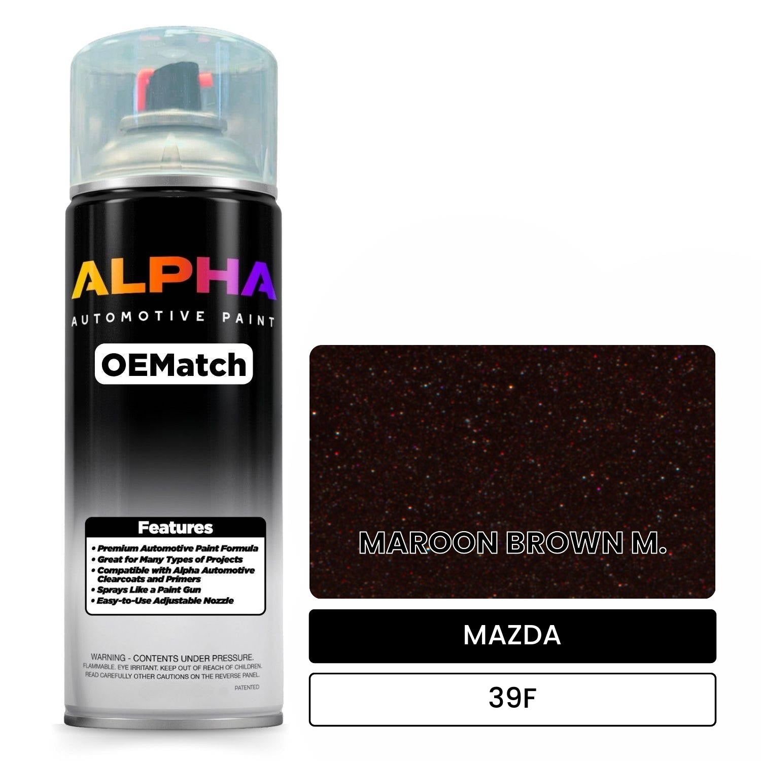 MAZDA MAROON BROWN M. 39F OEMatch Spraycan