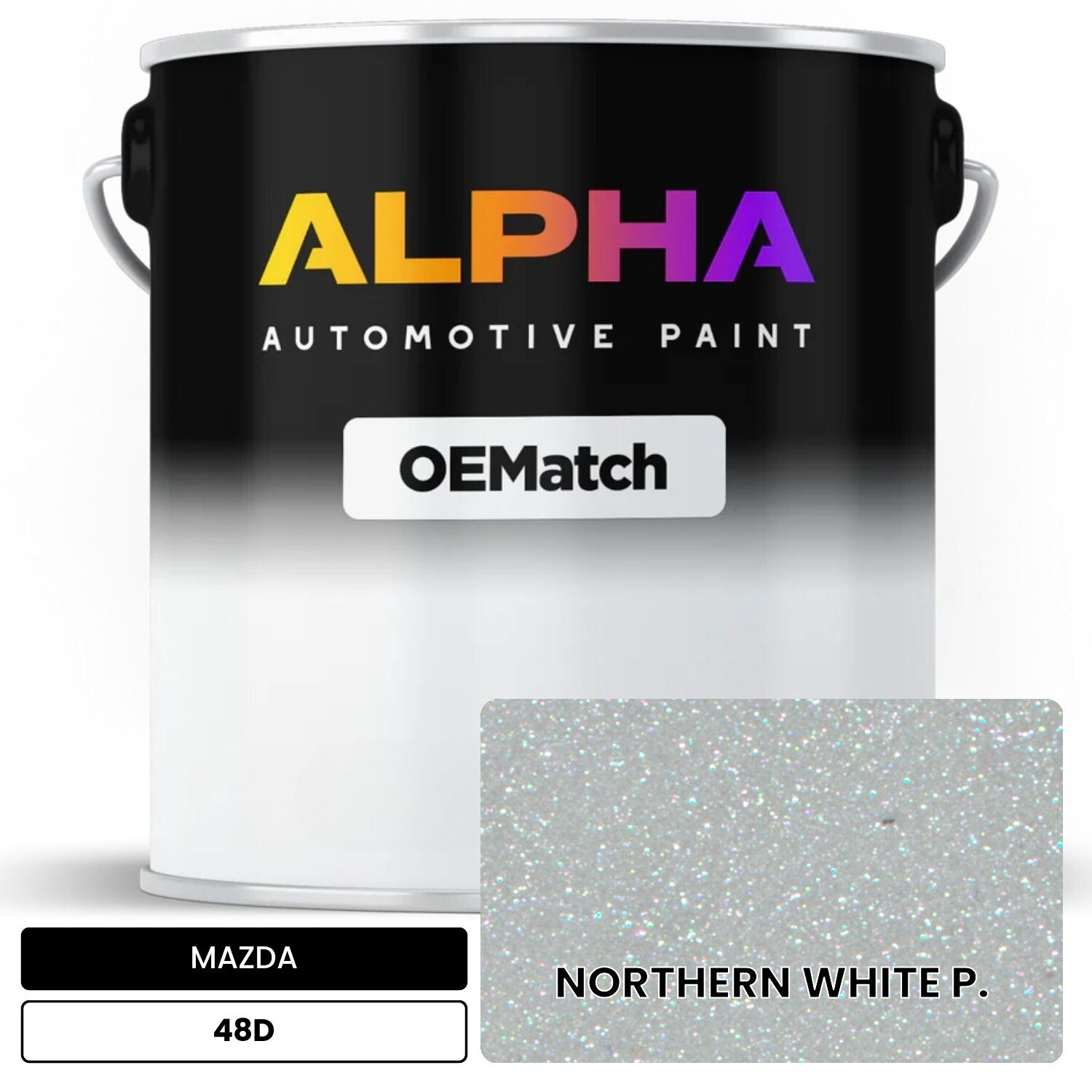 MAZDA NORTHERN WHITE P. 48D OEMatch Basecoat