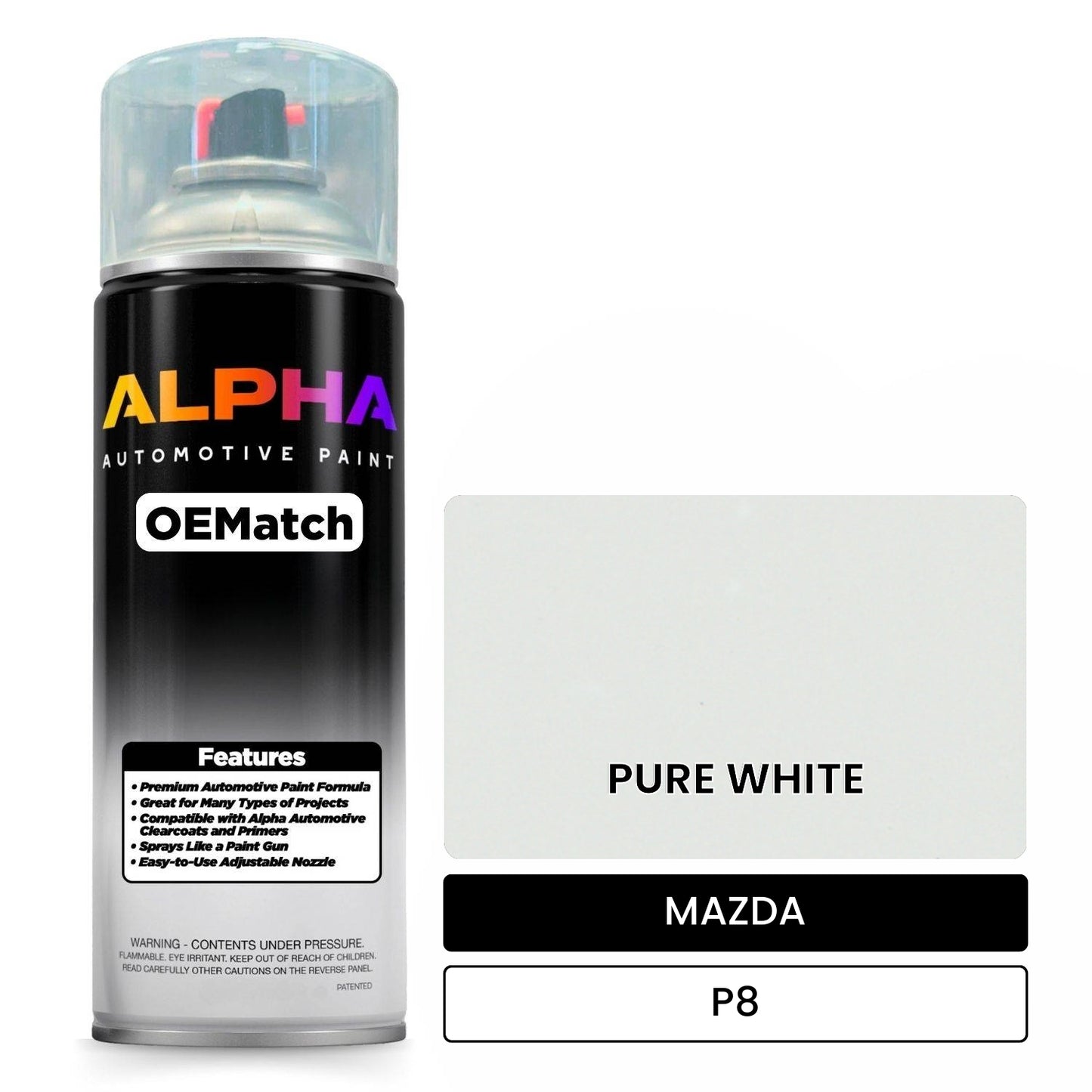 MAZDA PURE WHITE P8 OEMatch Spraycan