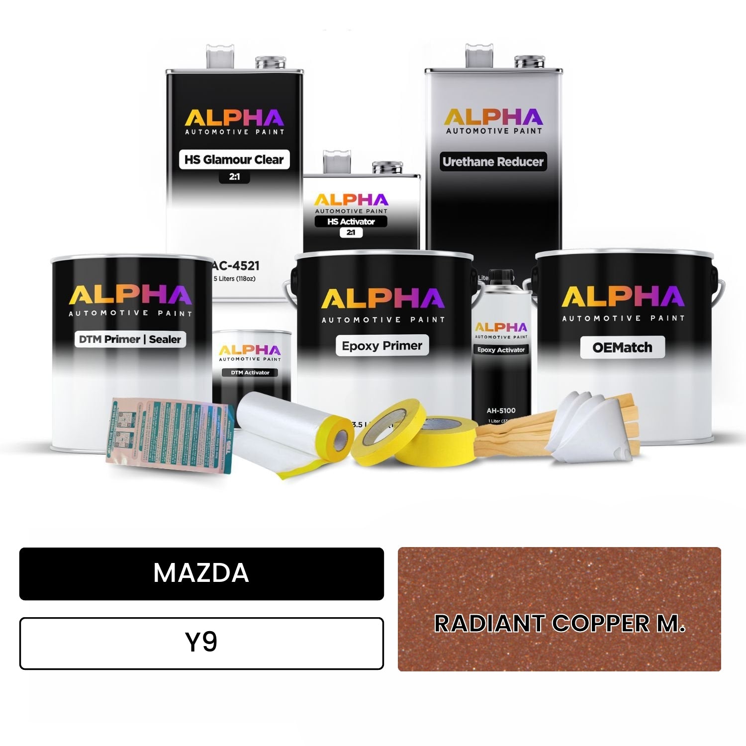 MAZDA RADIANT COPPER M. Y9 OEMatch Vehicle Paint Kit