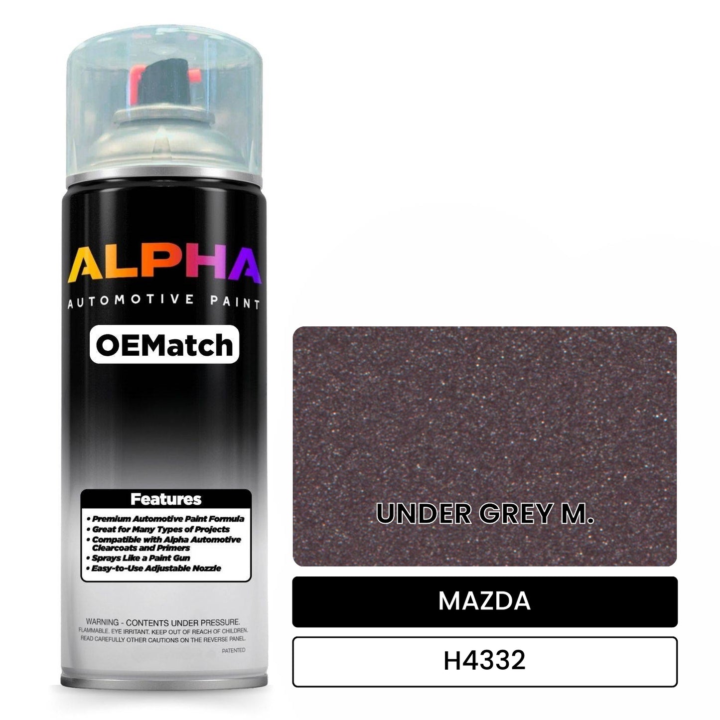 MAZDA UNDER GREY M. H4332 OEMatch Spraycan