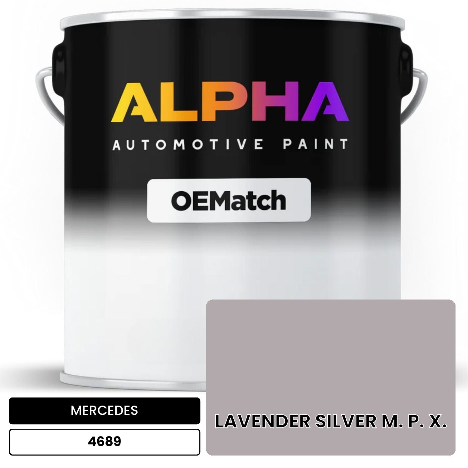 MERCEDES LAVENDER SILVER M. P. X. 4689 OEMatch Basecoat