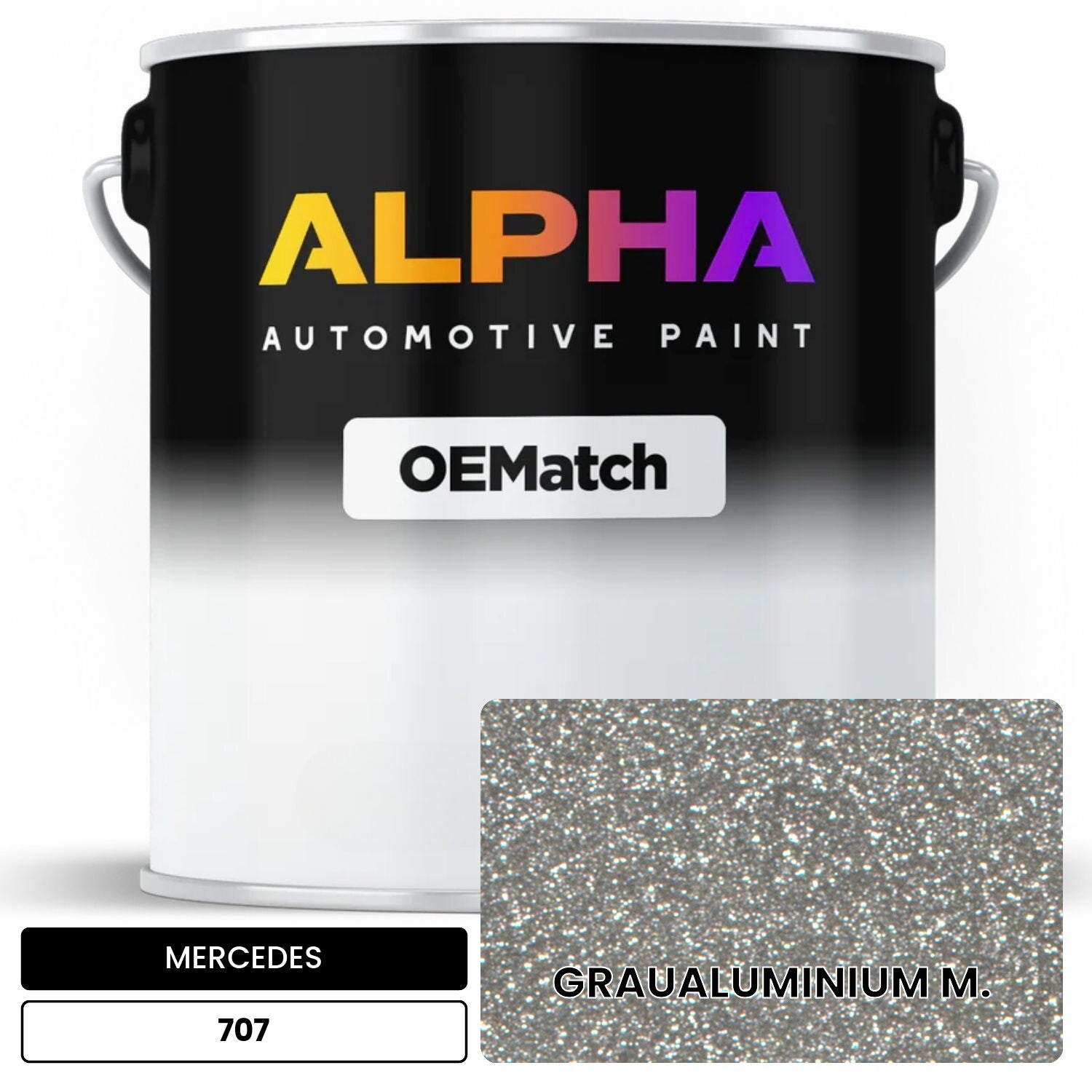 MERCEDES Alubeam Silver 707 OEMatch Basecoat