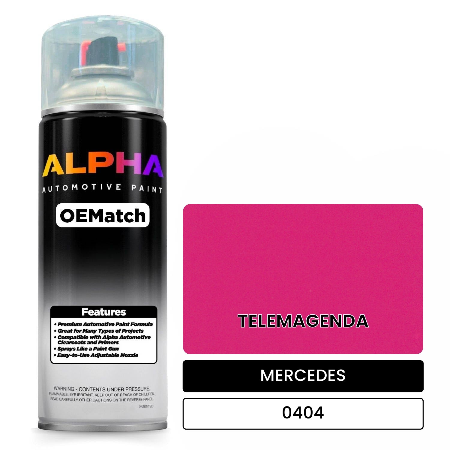 MERCEDES Black 0404 OEMatch Spraycan