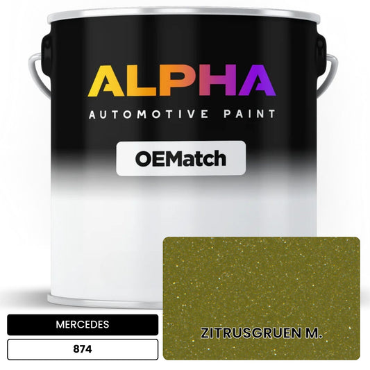 MERCEDES Citrus Green 874 OEMatch Basecoat
