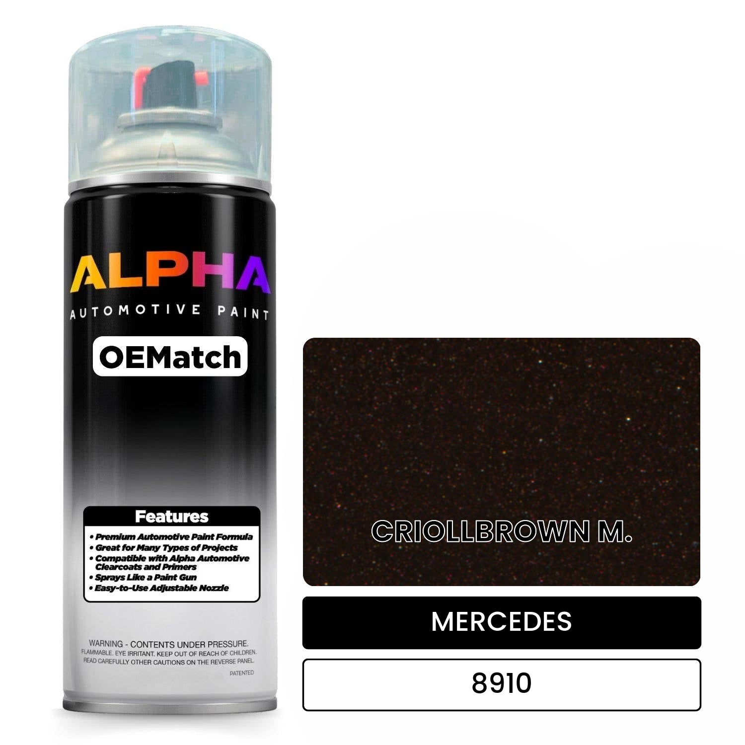 MERCEDES Crioil Brown Metallic 8910 OEMatch Spraycan