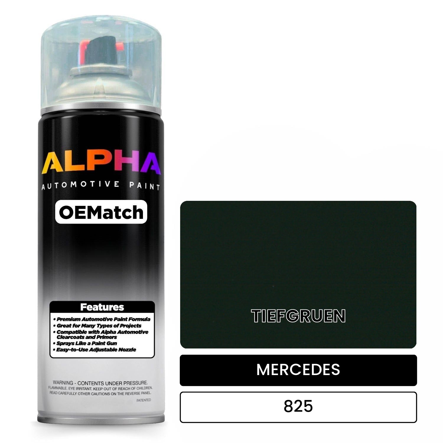 MERCEDES Deep Green 825 OEMatch Spraycan