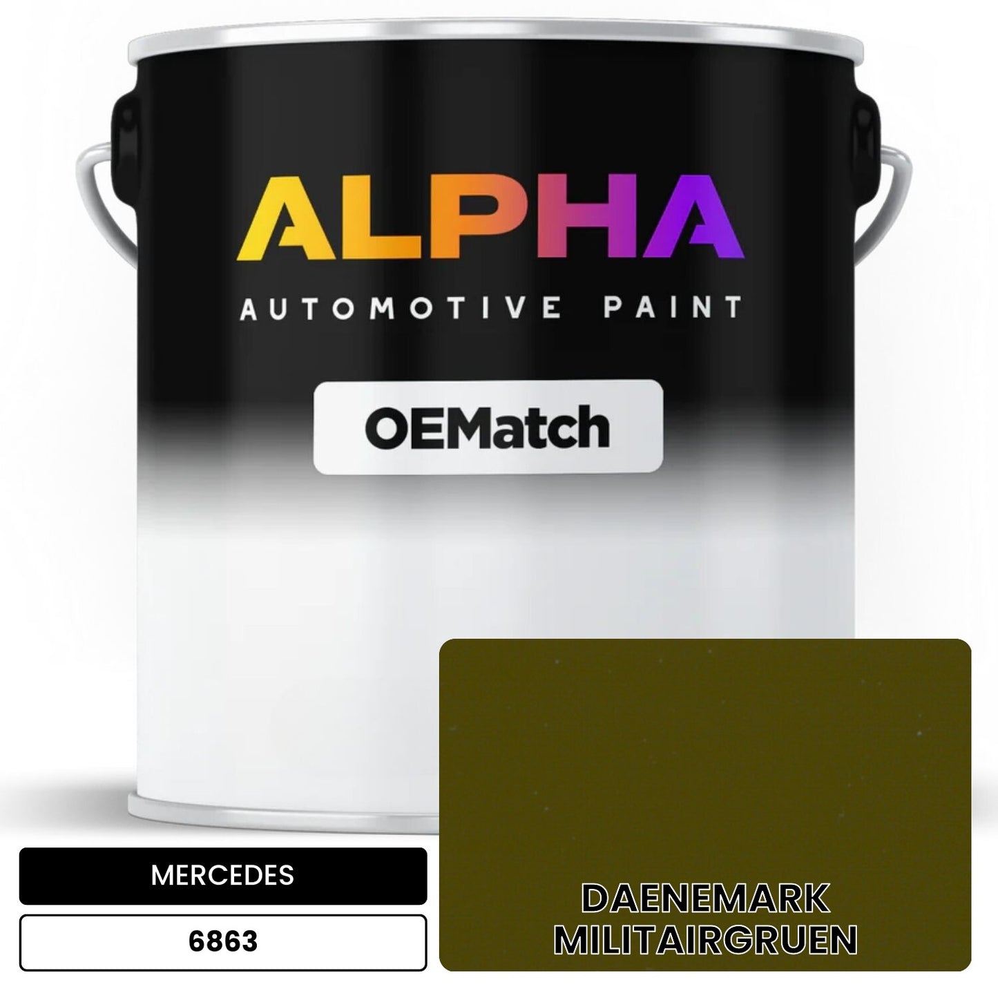 MERCEDES Denmark Military Green 6863 OEMatch Basecoat