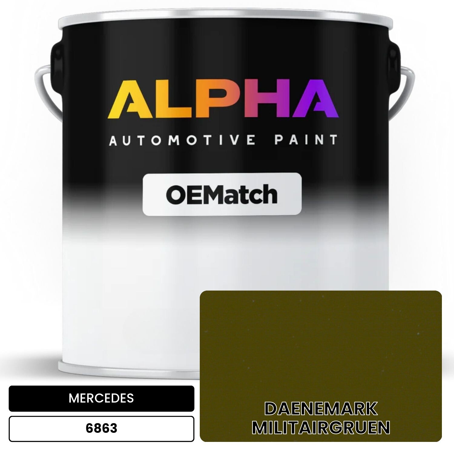 MERCEDES Denmark Military Green 6863 OEMatch Basecoat