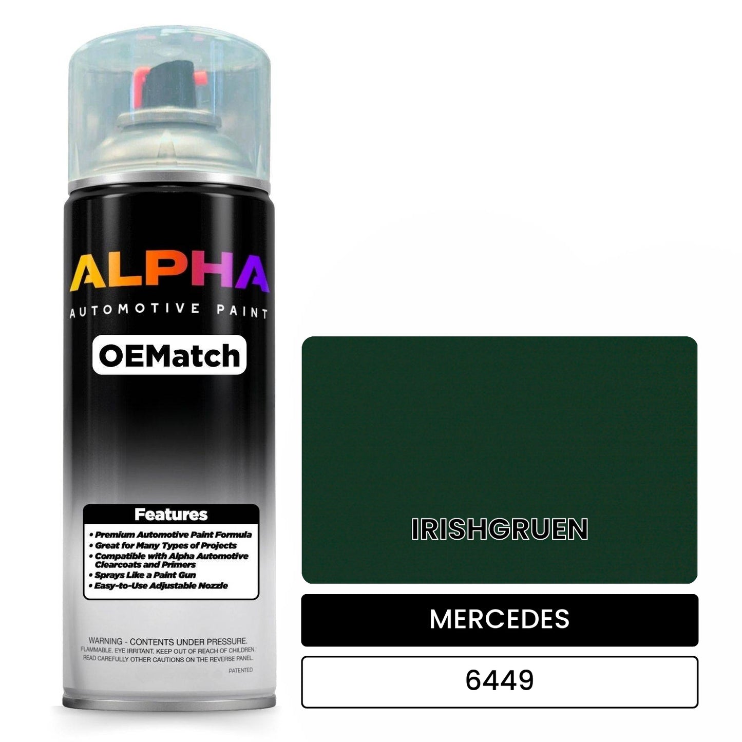 MERCEDES Irish Green 6449 OEMatch Spraycan