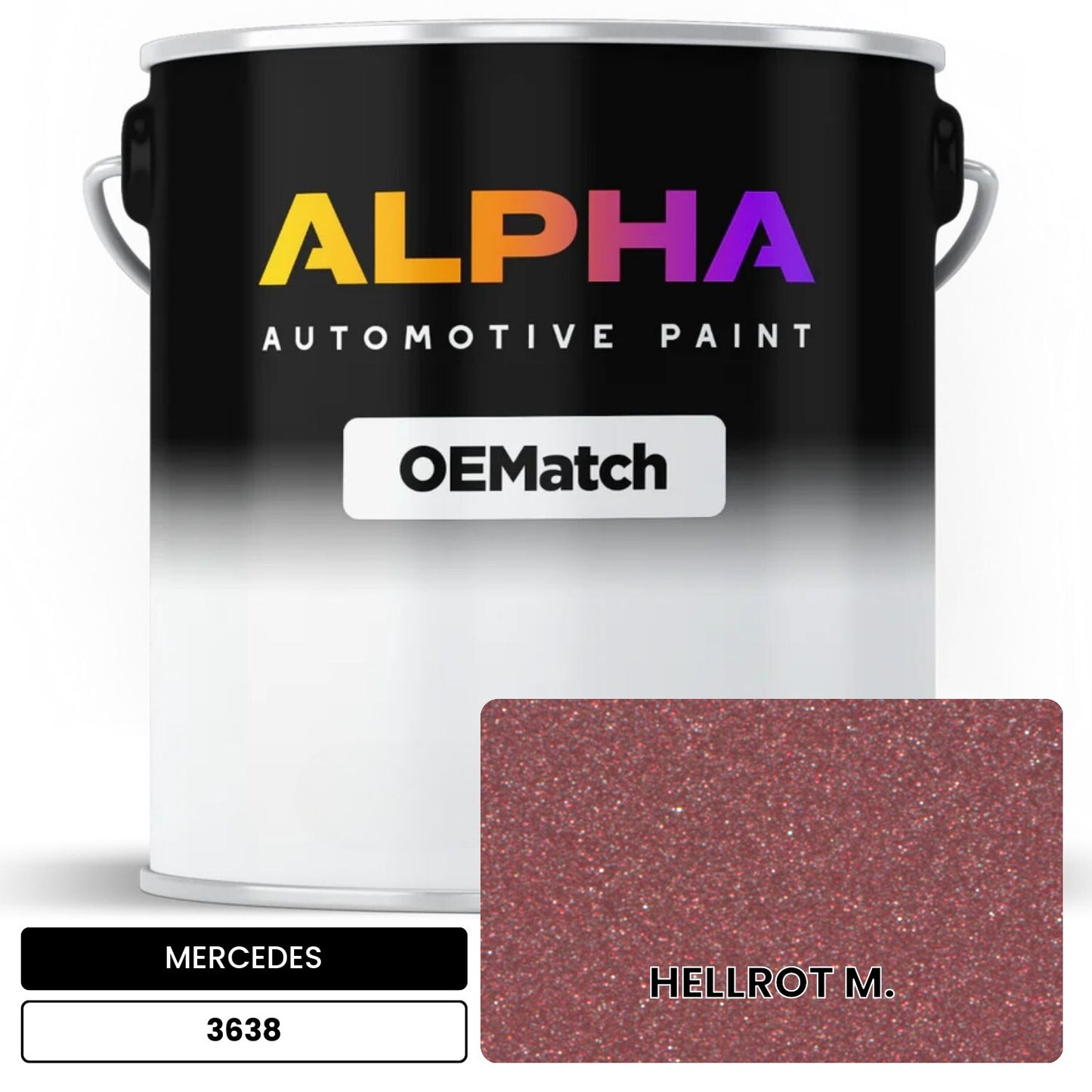 MERCEDES Light Red Metallic 3638 OEMatch Basecoat