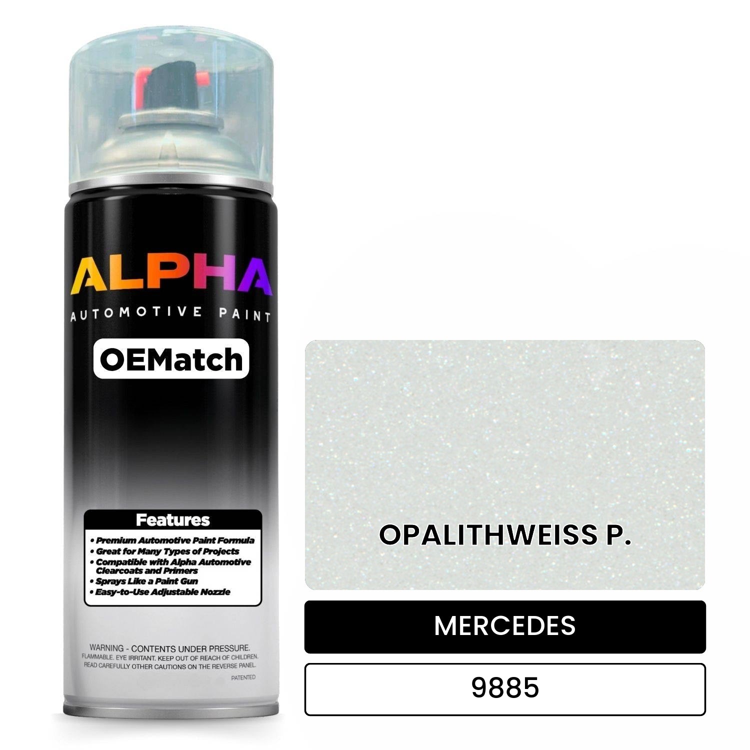 MERCEDES Opalith White 9885 OEMatch Spraycan