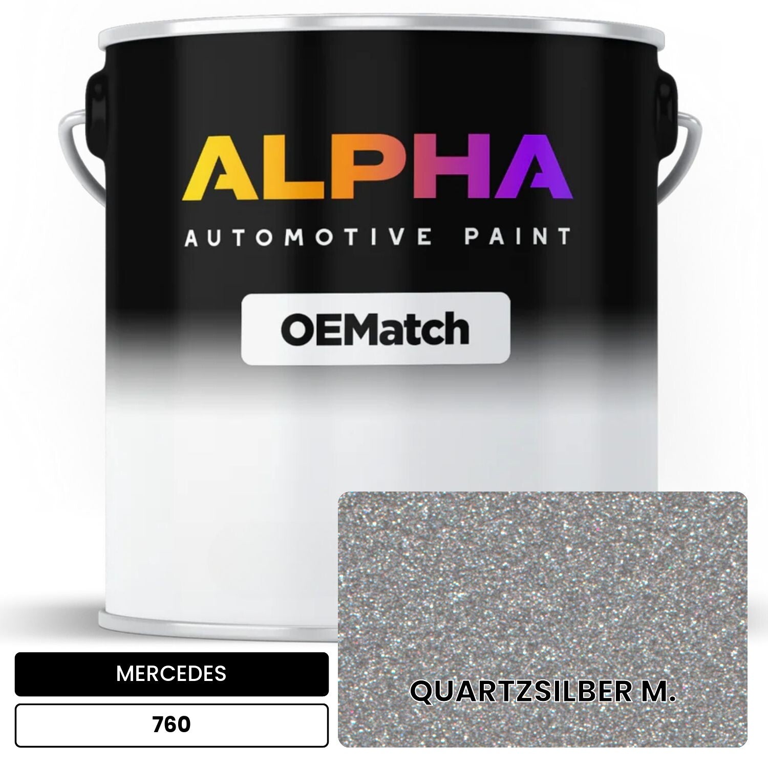 MERCEDES Quartz Silver Metallic 760 OEMatch Basecoat