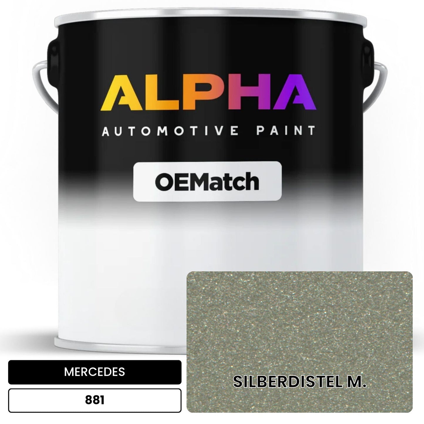 MERCEDES Silver Thistle 881 OEMatch Basecoat