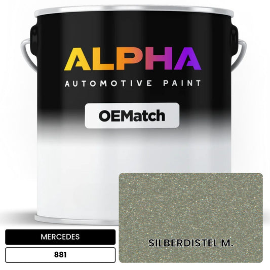 MERCEDES Silver Thistle 881 OEMatch Basecoat