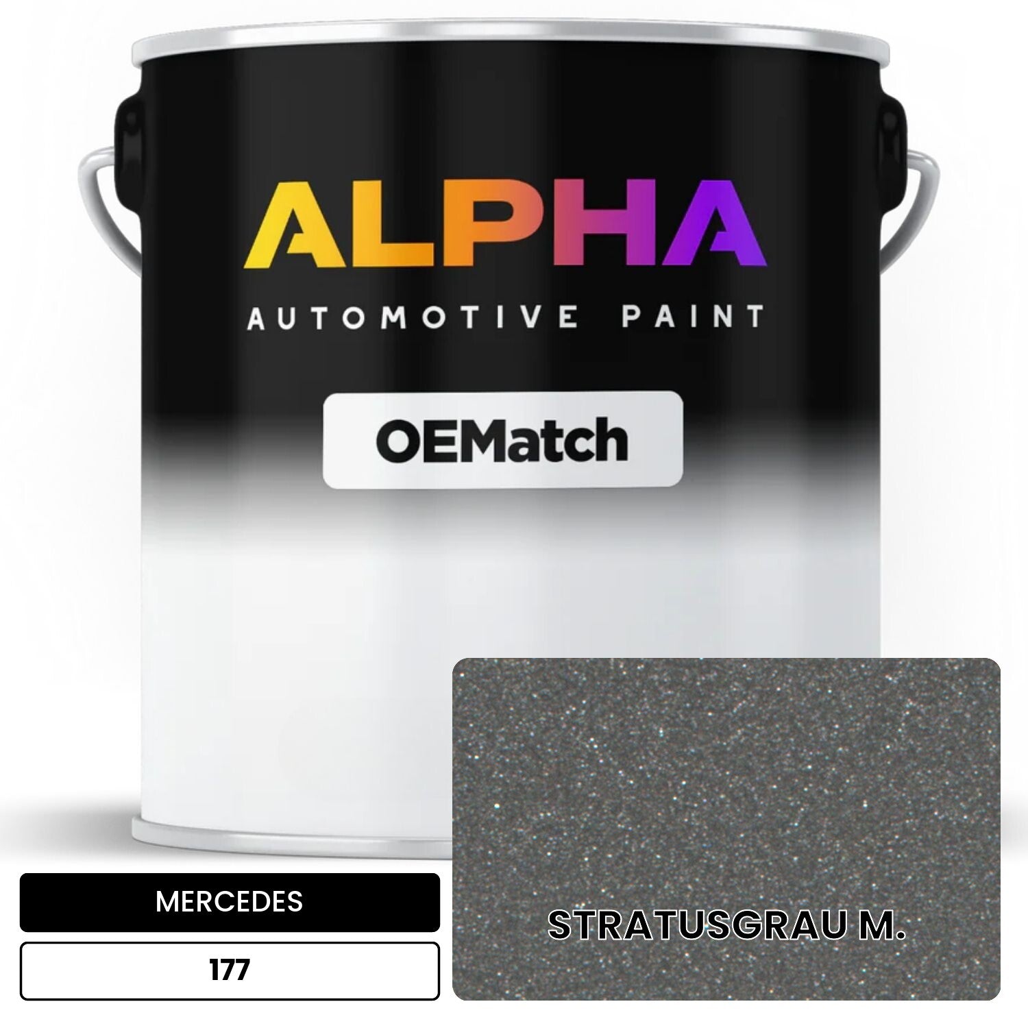 MERCEDES Stratus Gray Metallic 177 OEMatch Basecoat
