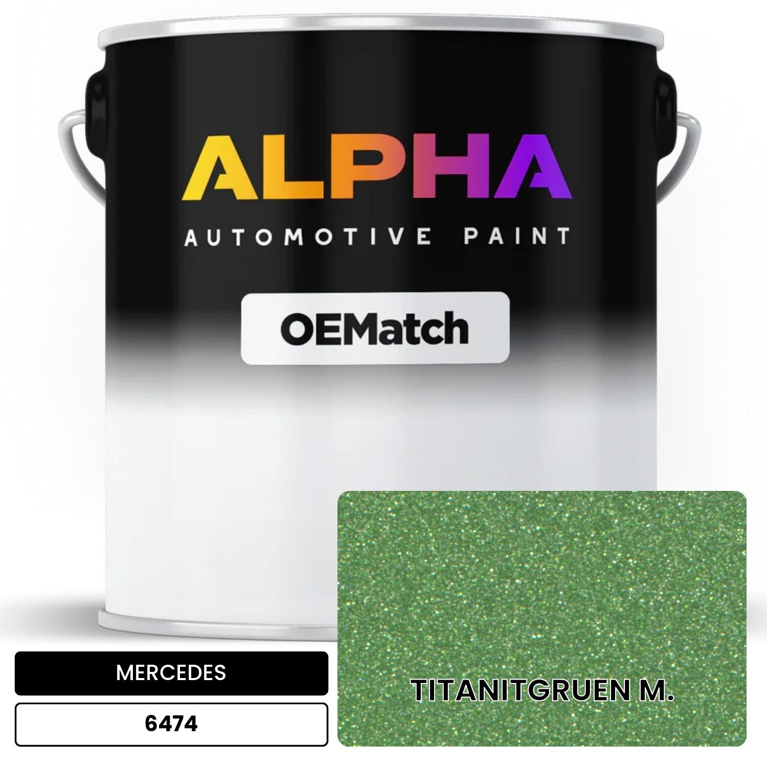 MERCEDES Titanite Green 6474 OEMatch Basecoat