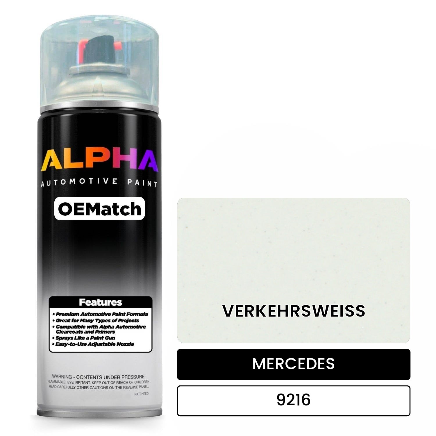 MERCEDES TRAFFIC WHITE 9216 OEMatch Spraycan