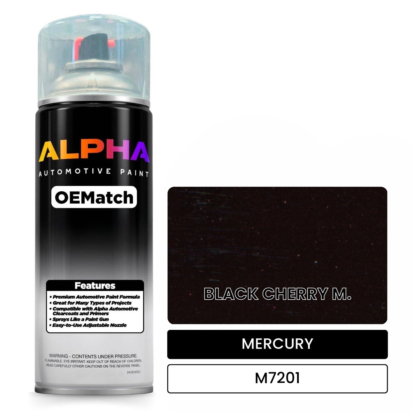 MERCURY BLACK CHERRY M. M7201 OEMatch Spraycan
