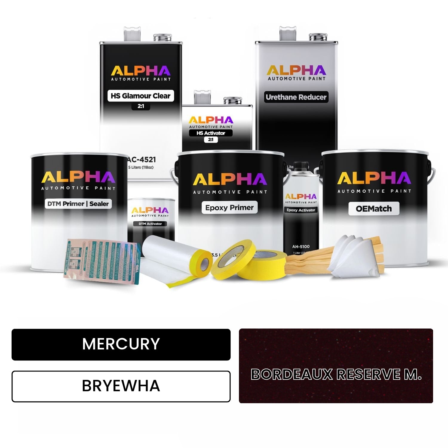 MERCURY BORDEAUX RESERVE M. BRYEWHA OEMatch Vehicle Paint Kit