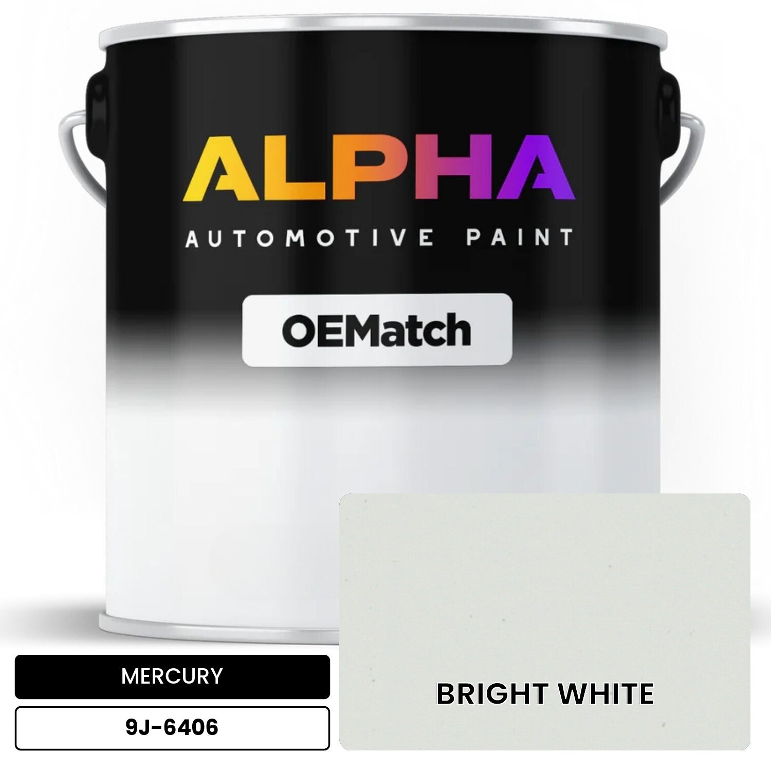 MERCURY BRIGHT WHITE 9J-6406 OEMatch Basecoat