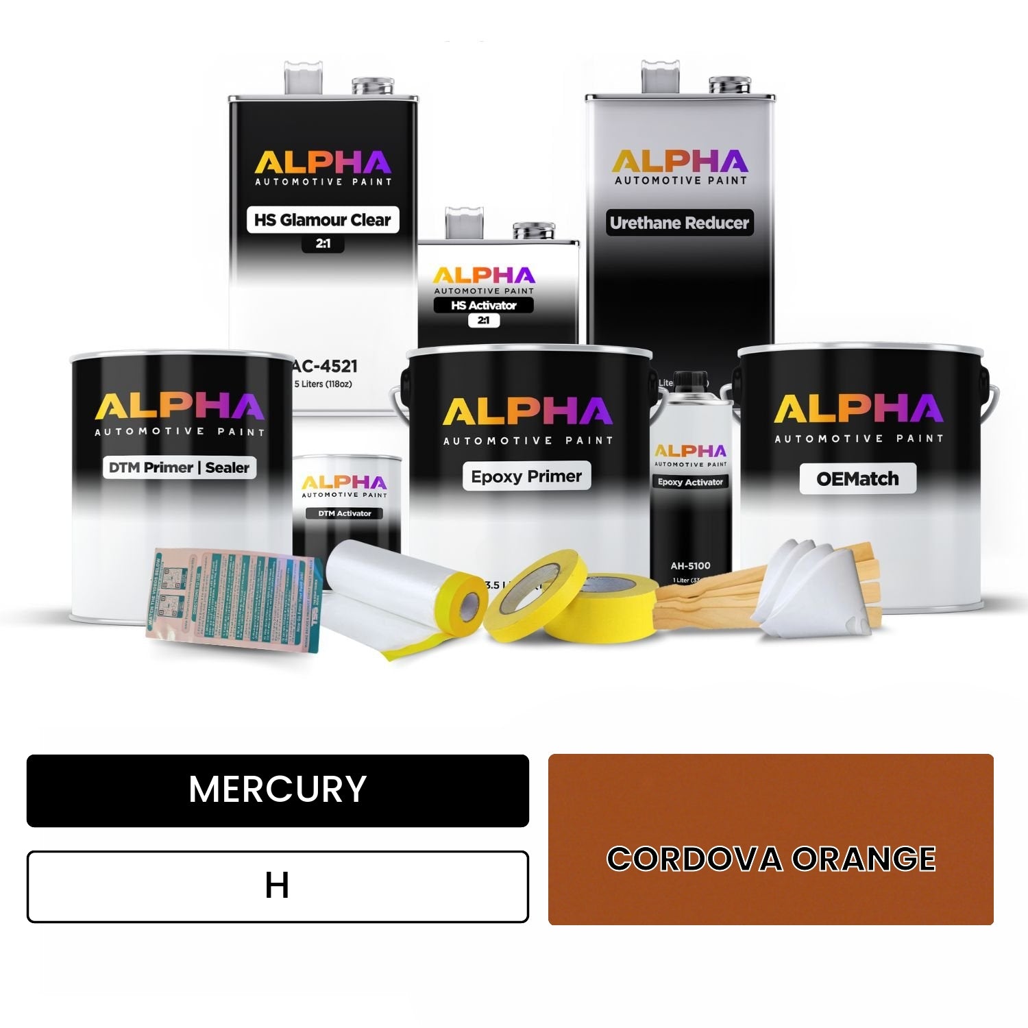 MERCURY CORDOVA ORANGE H OEMatch Vehicle Paint Kit