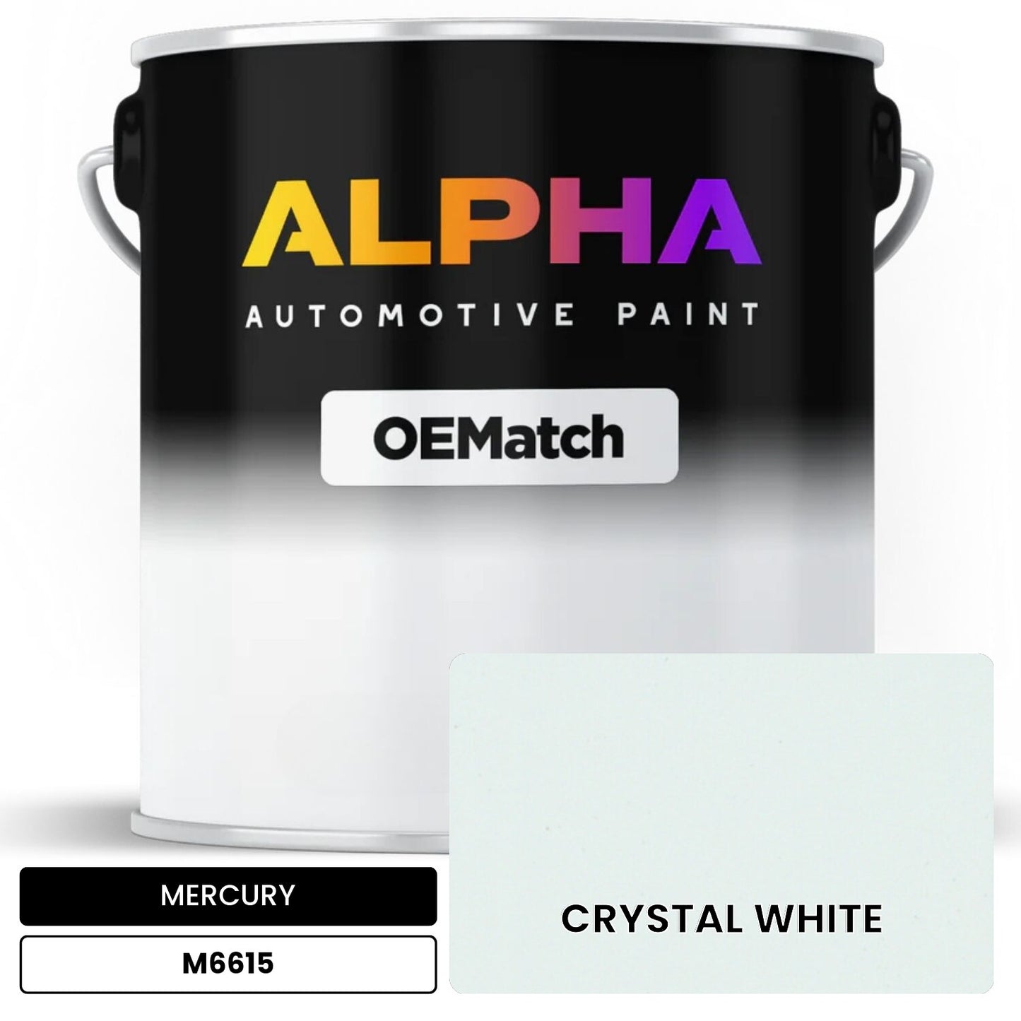 MERCURY CRYSTAL WHITE M6615 OEMatch Basecoat