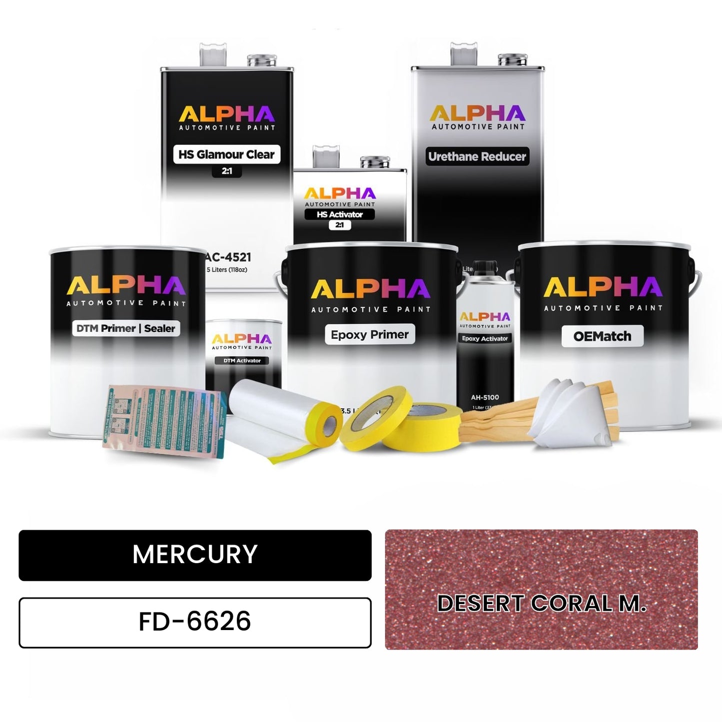 MERCURY DESERT CORAL M. FD-6626 OEMatch Vehicle Paint Kit