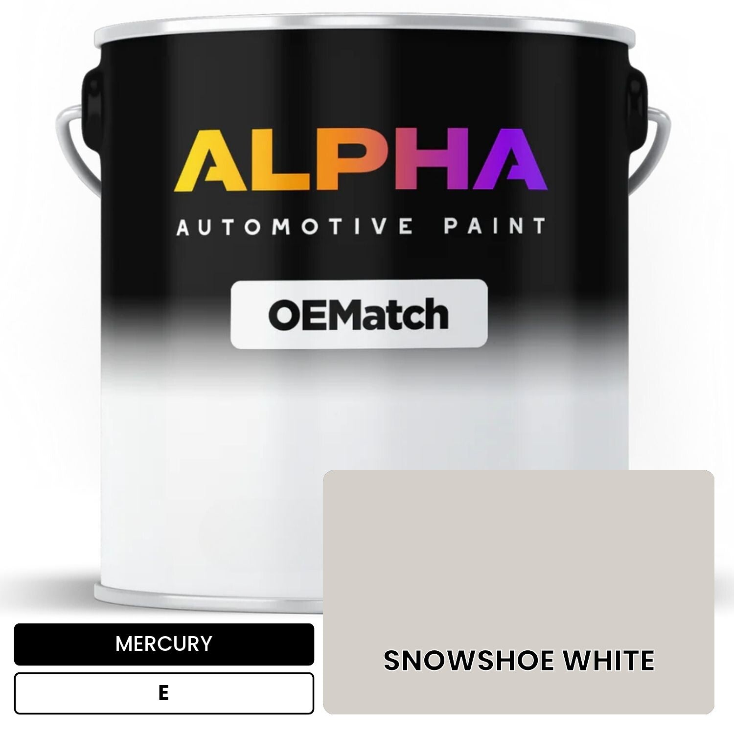 MERCURY SNOWSHOE WHITE E OEMatch Basecoat
