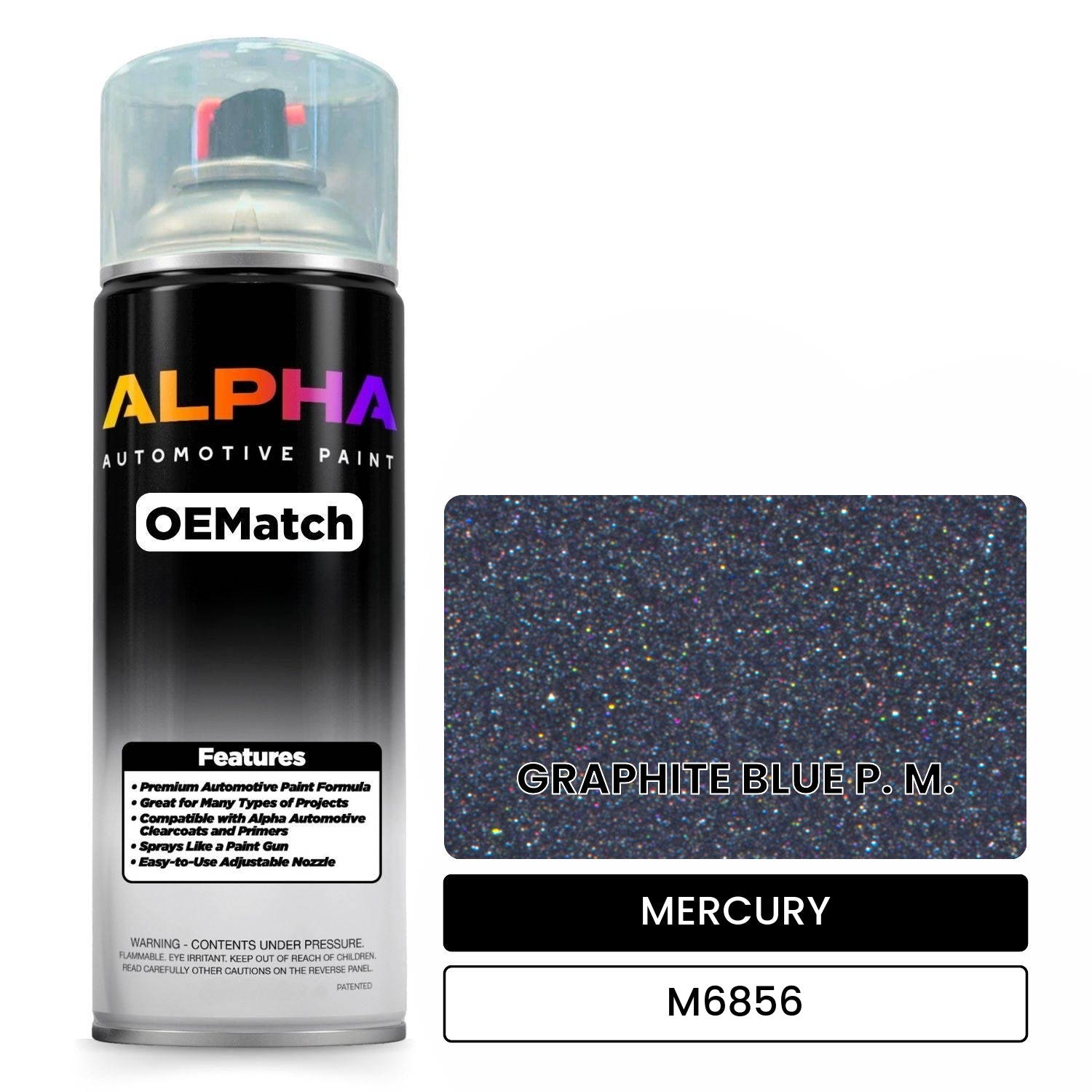 MERCURY GRAPHITE BLUE P. M. M6856 OEMatch Spraycan