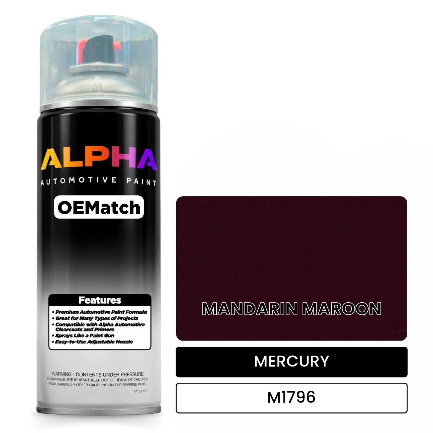 MERCURY MANDARIN MAROON M1796 OEMatch Spraycan