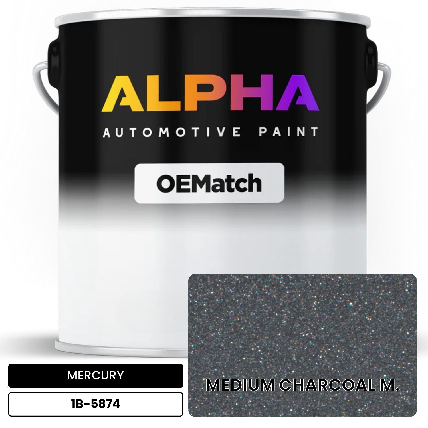 MERCURY MEDIUM CHARCOAL M. 1B-5874 OEMatch Basecoat