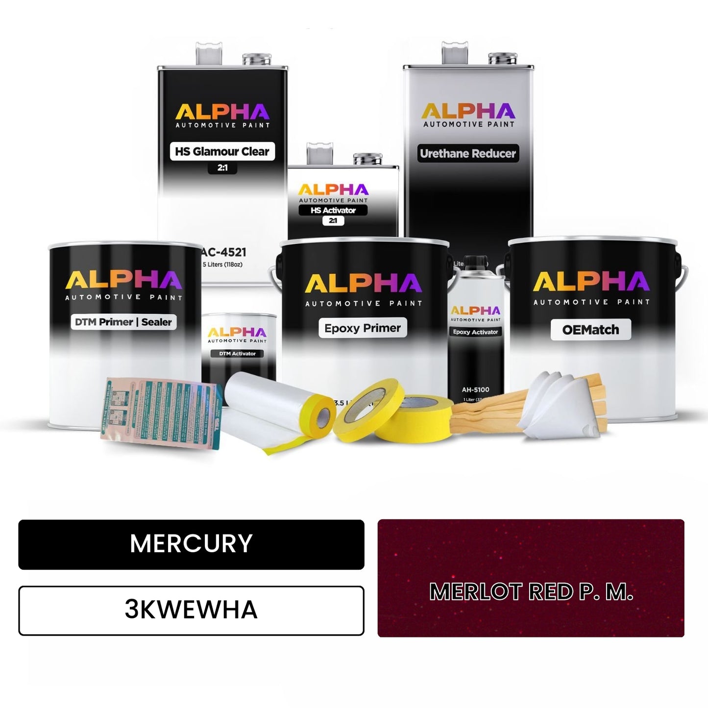 MERCURY MERLOT RED P. M. 3KWEWHA OEMatch Vehicle Paint Kit