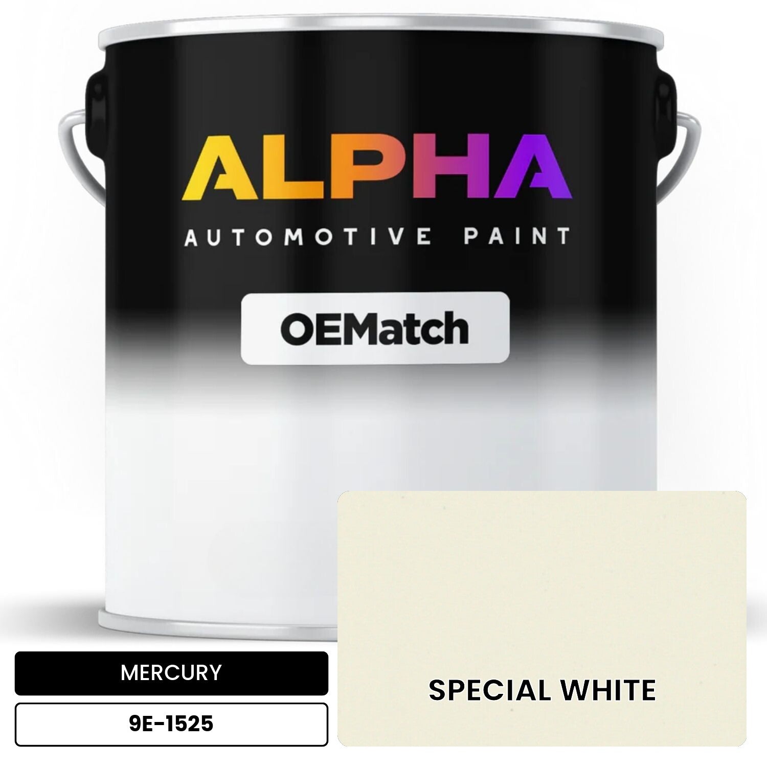 MERCURY SPECIAL WHITE 9E-1525 OEMatch Basecoat
