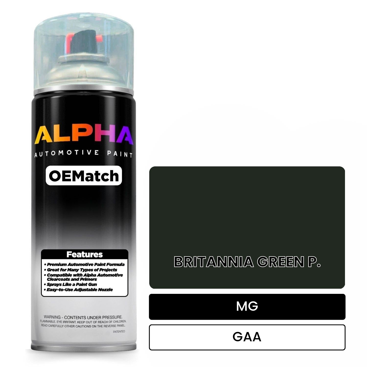 MG BRITANNIA GREEN P. GAA OEMatch Spraycan