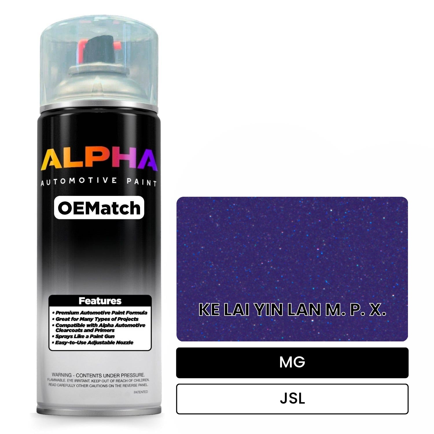 MG KE LAI YIN LAN M. P. X. JSL OEMatch Spraycan