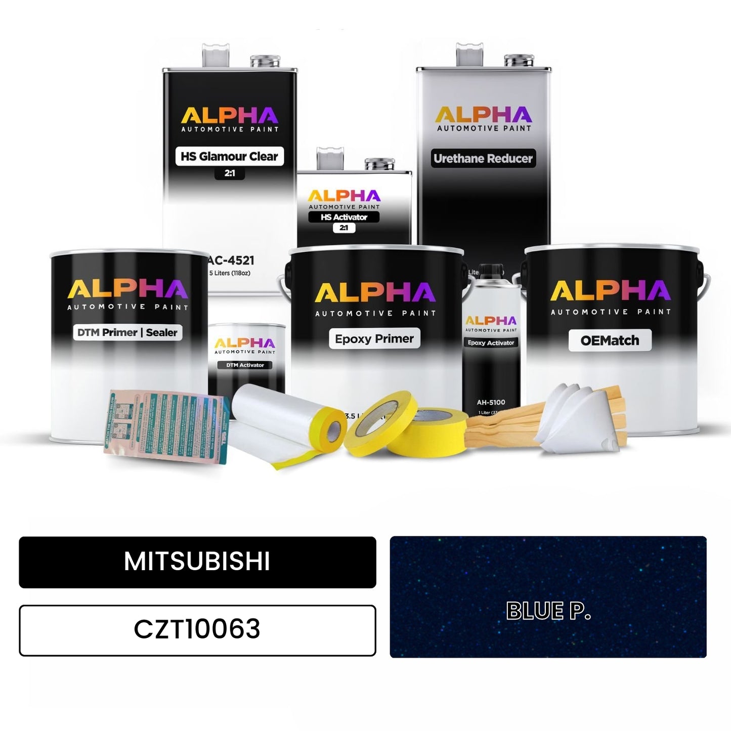 MITSUBISHI BLUE P. CZT10063 OEMatch Vehicle Paint Kit