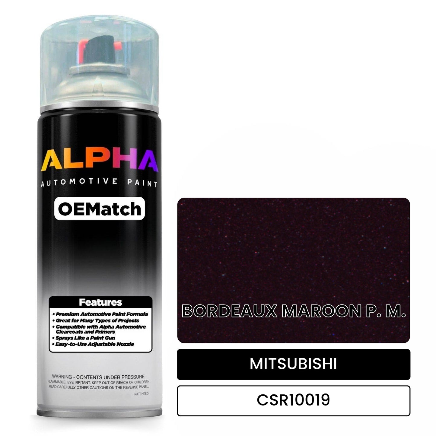 MITSUBISHI BORDEAUX MAROON P. M. CSR10019 OEMatch Spraycan