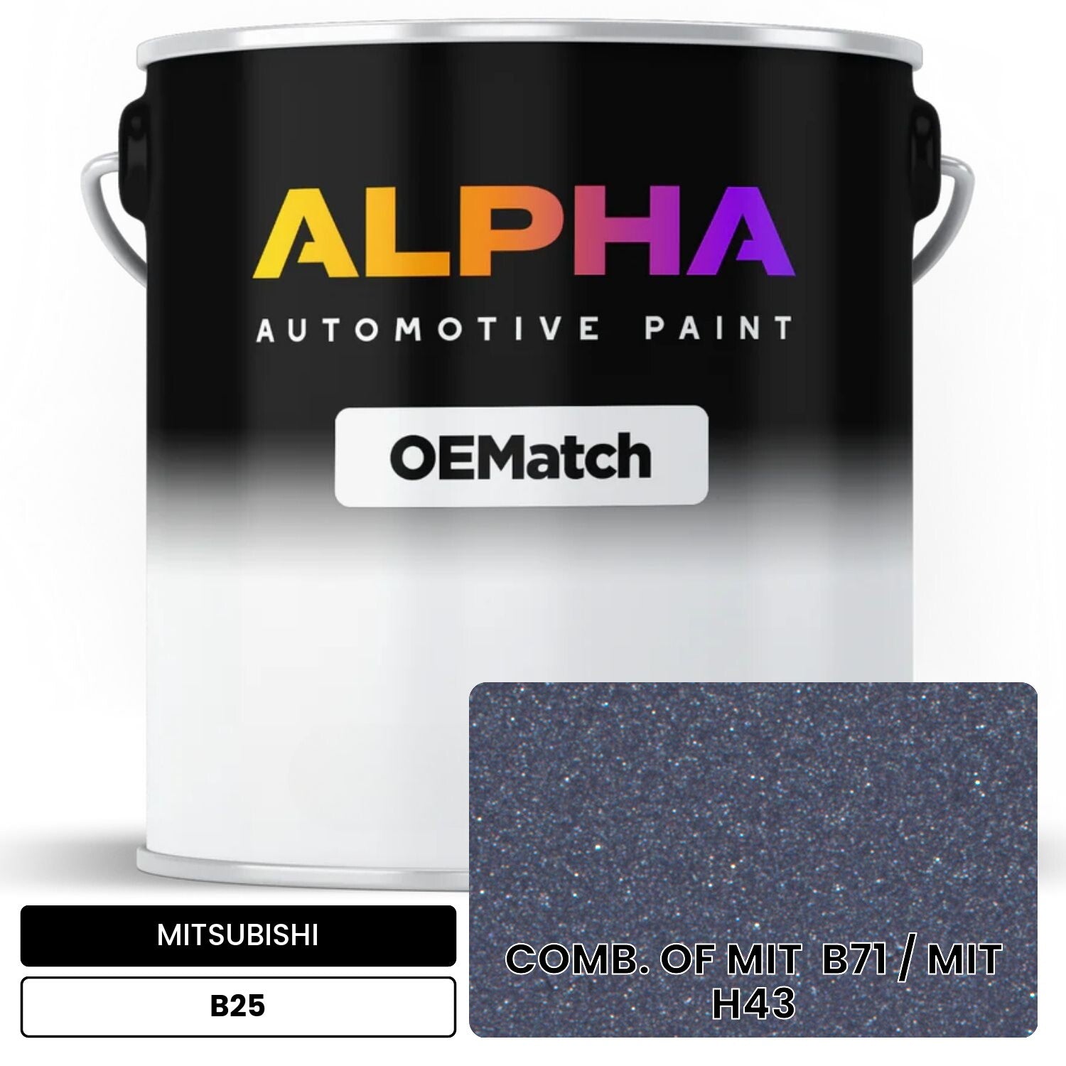MITSUBISHI COMB. OF MIT  B71 / MIT  H43 B25 OEMatch Basecoat
