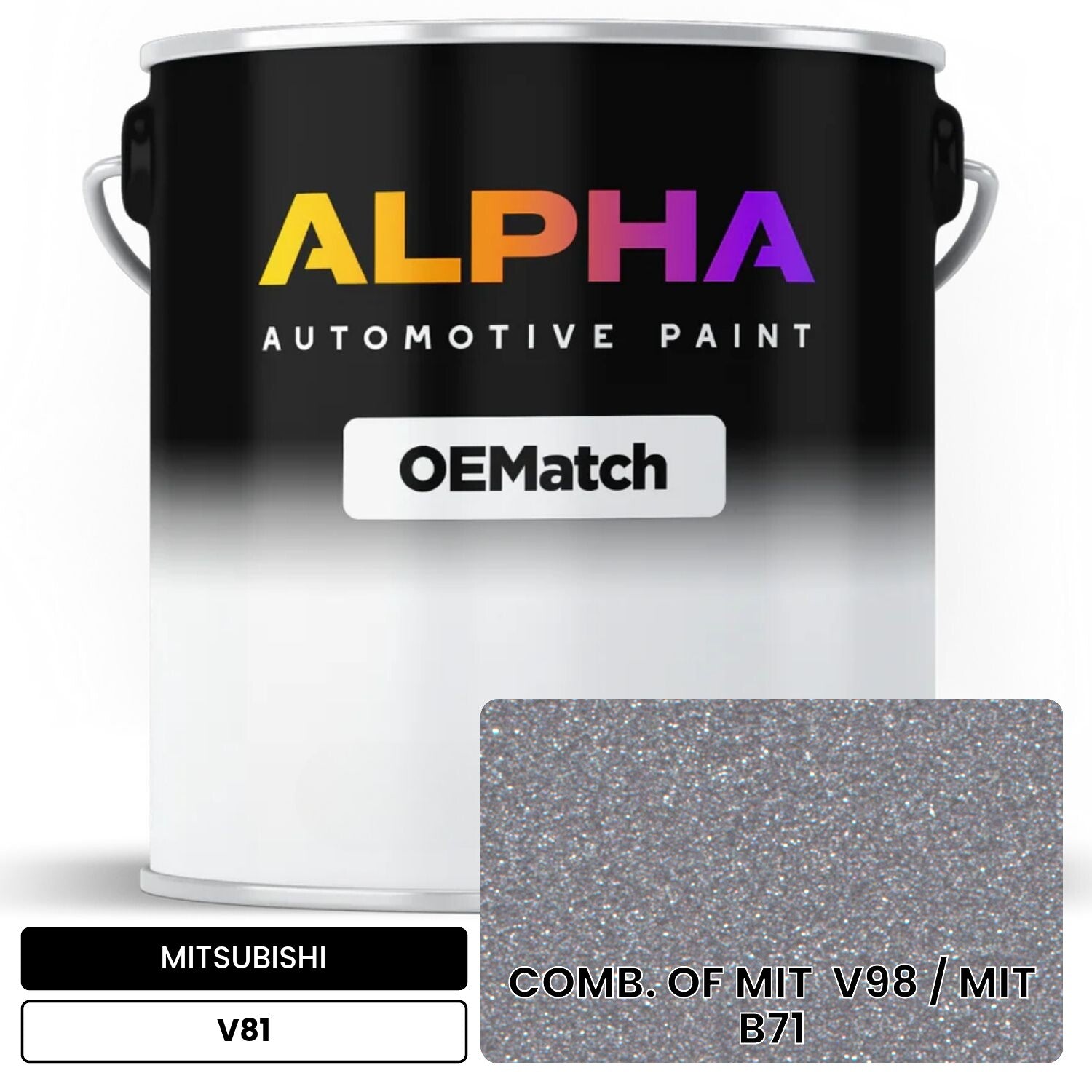 MITSUBISHI COMB. OF MIT  V98 / MIT  B71 V81 OEMatch Basecoat