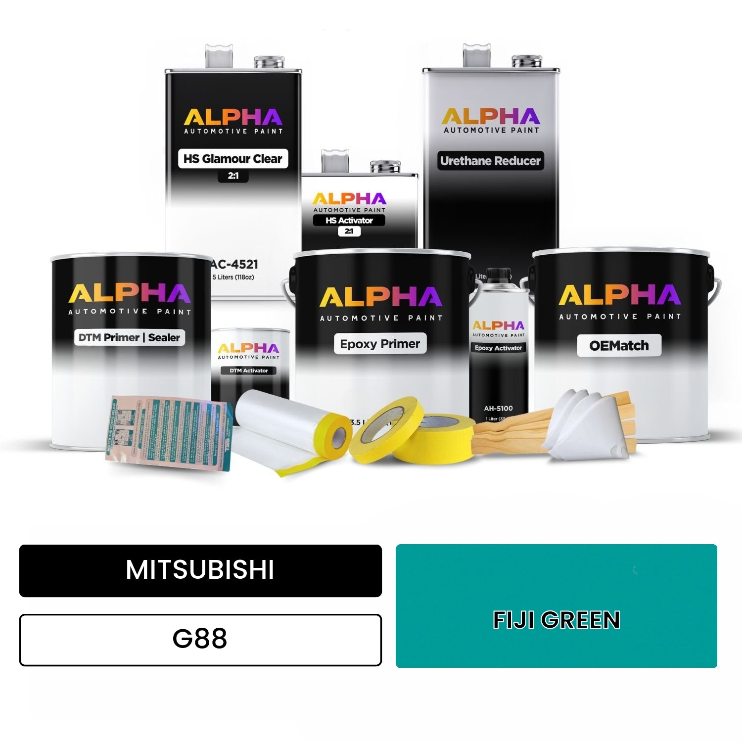 MITSUBISHI FIJI GREEN G88 OEMatch Vehicle Paint Kit