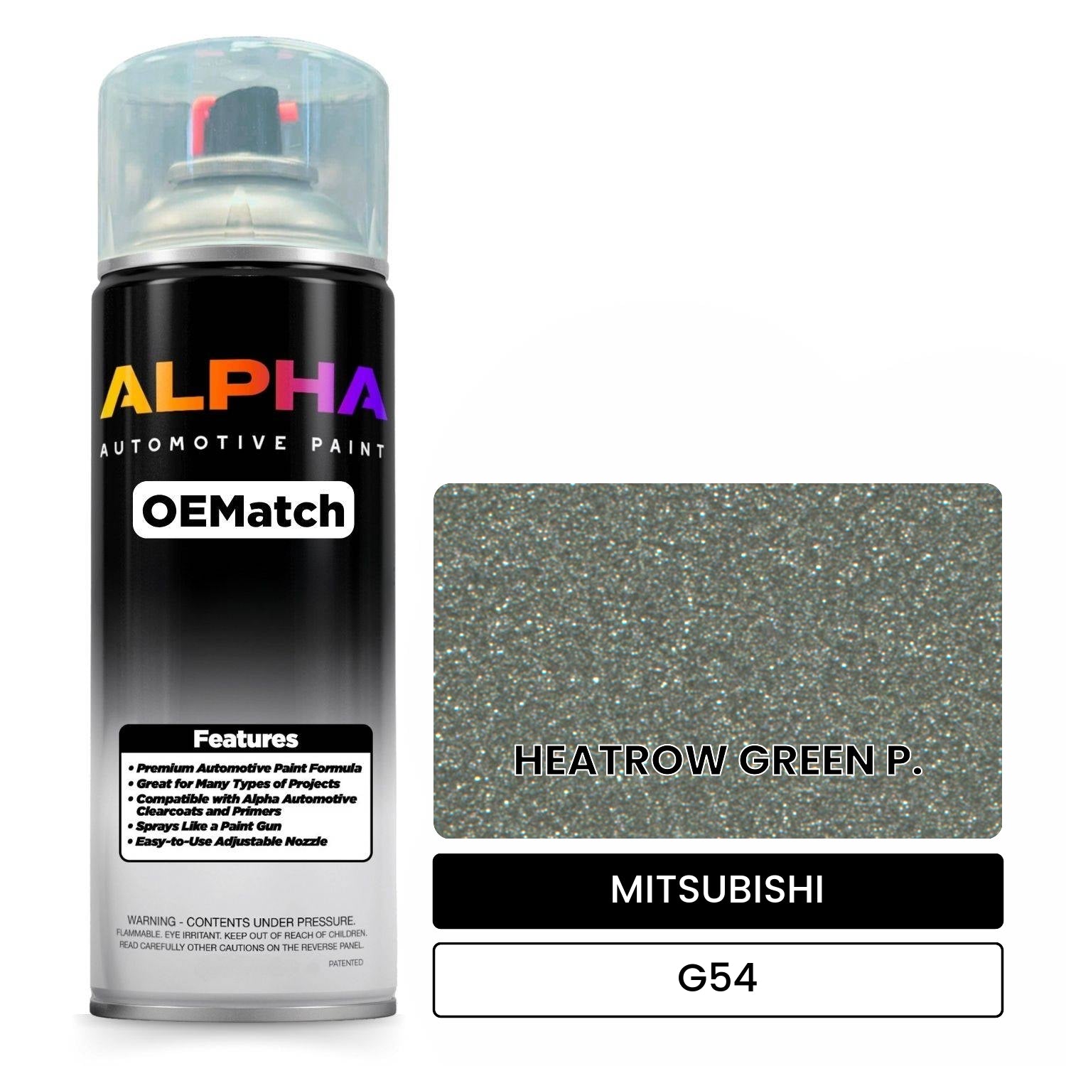 MITSUBISHI HEATROW GREEN P. G54 OEMatch Spraycan