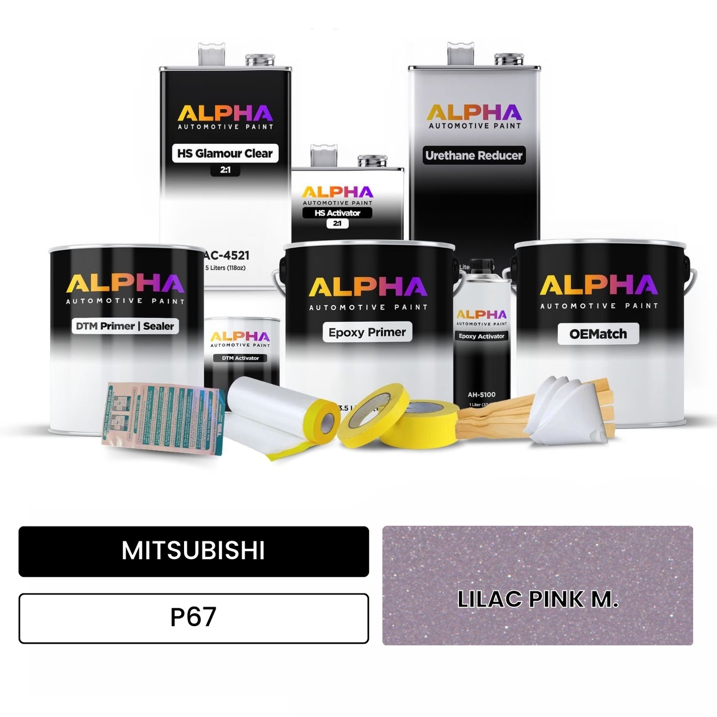 MITSUBISHI LILAC PINK M. P67 OEMatch Vehicle Paint Kit