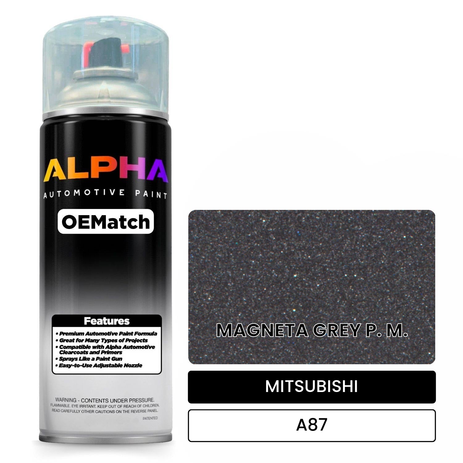 MITSUBISHI MAGNETA GREY P. M. A87 OEMatch Spraycan