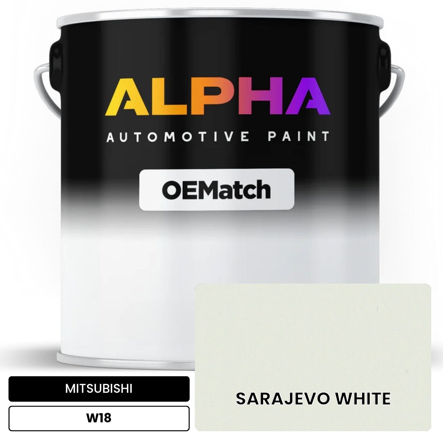 MITSUBISHI SARAJEVO WHITE W18 OEMatch Basecoat
